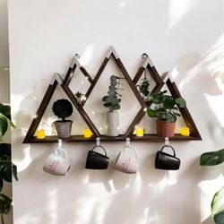 Mountain Shelf With Hooks