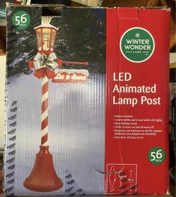 Christmas LED Animated Lamp Post