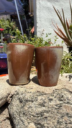 Frankoma drinking cups 2 total