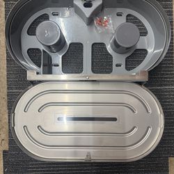 Stainless steel double toilet paper holder