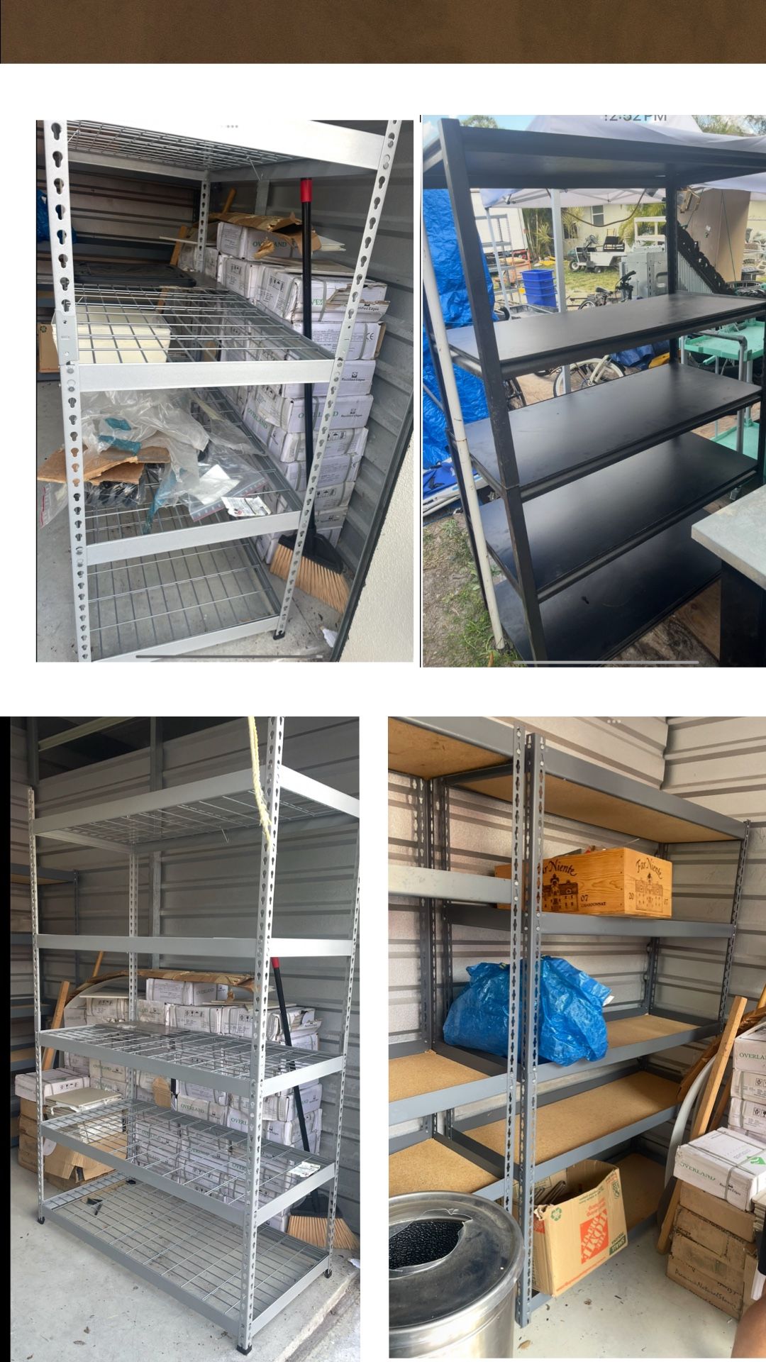 5-Shelf Heavy Duty Ajustable Shelving Unit Garage Shelves
