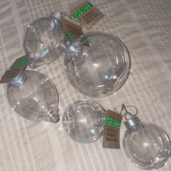 Clear Plastic Xmas Ornaments