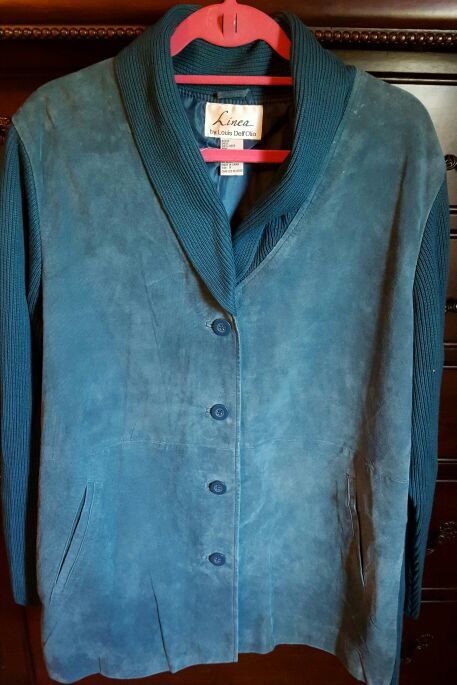Gorgeous Genuine Suede & Knit Linea Louis Dell'Olio jacket/shirt. Brand New Never Worn.