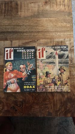 IF Worlds of Science Fiction Magazine Lot of 2