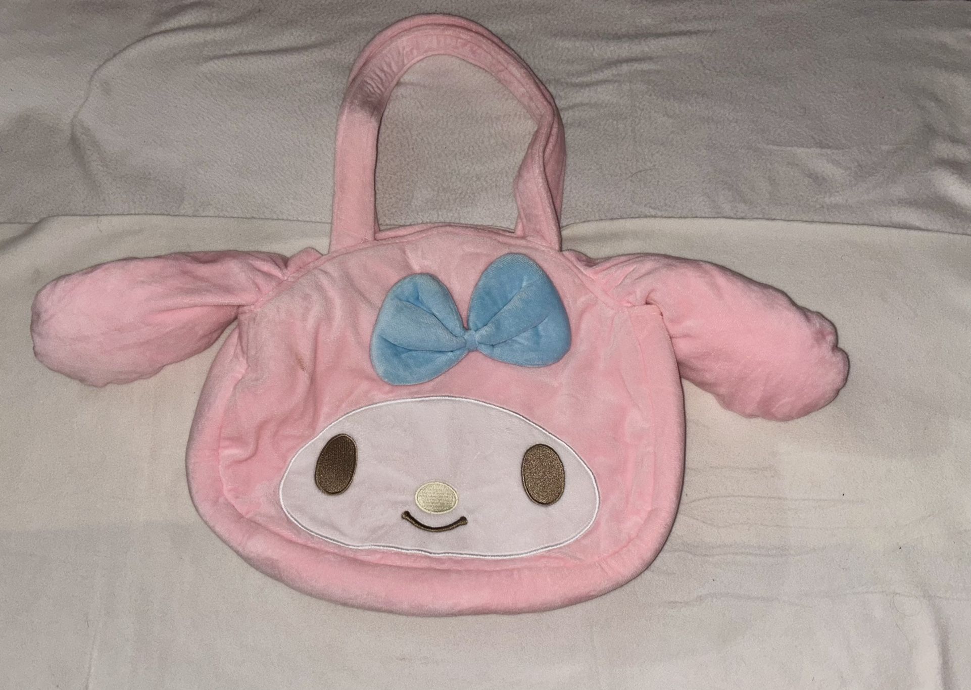 My Melody Face Plush Tote Bag