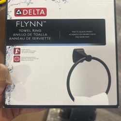 Flynn Towel Ring Matte Black Finish