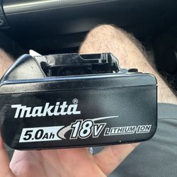 Makita 5.0 Ah 18V Brand New. 2 Batteries 
