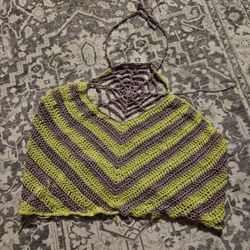 Spiderweb Halter Crop Top