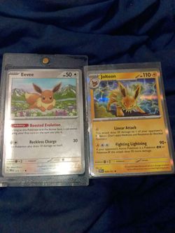 Eevee Jolteon pokemon cards holographics