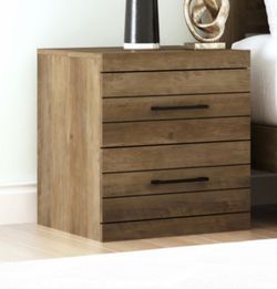 2 drawer nightstand brown