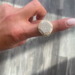 14k Diamond Ring Men 3.90ct