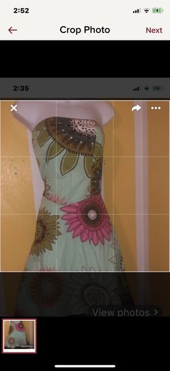 Strapless mini dress with tulle fringe size 5