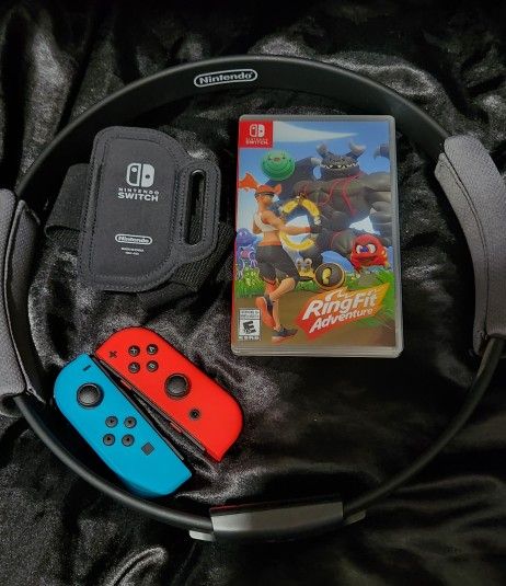 Nintendo Switch Ring Fit Game And Ring Controller (Includes 2 Joycons)