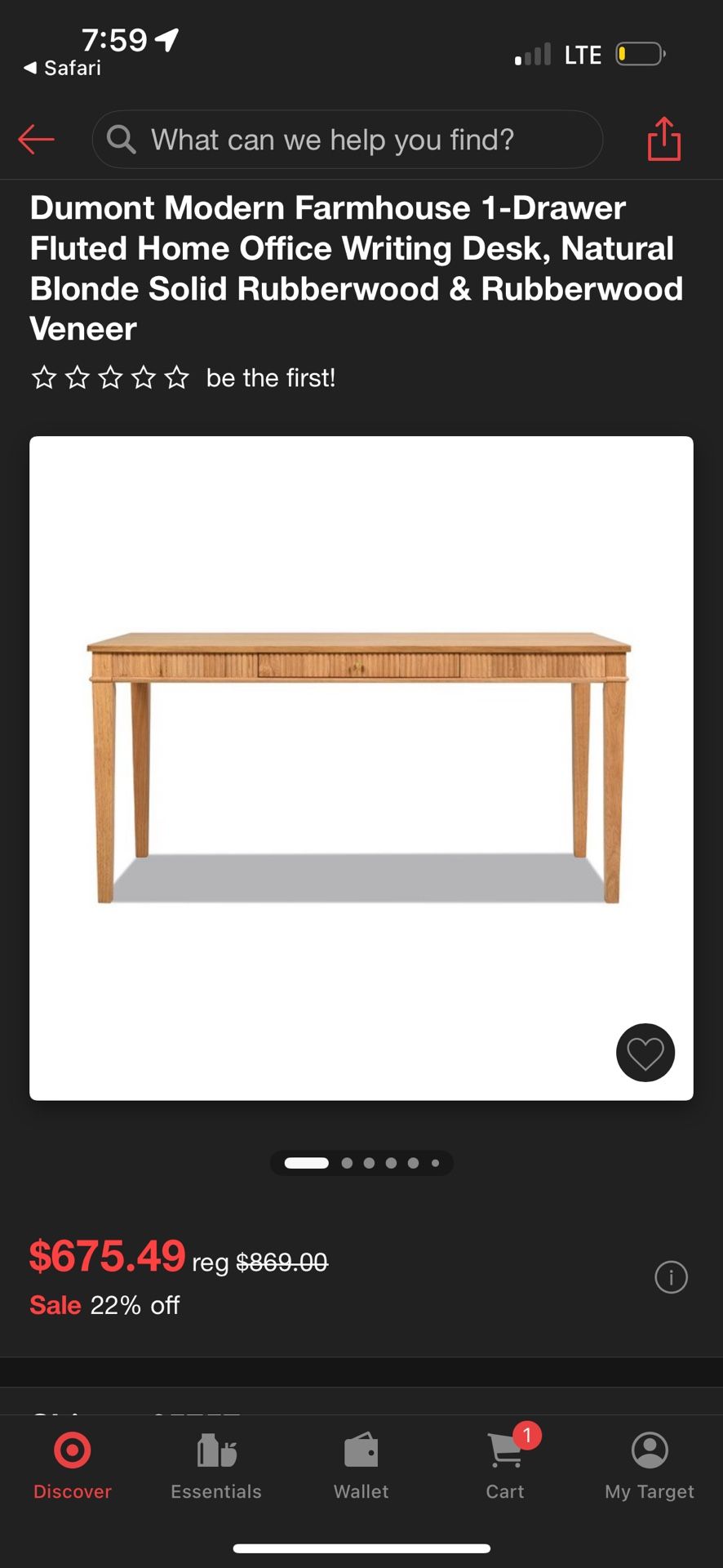 Threshold Modern Farm House Fluked Desk