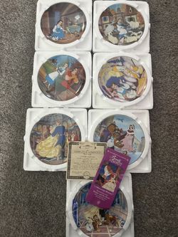 Vintage Beauty And The Beast Plates