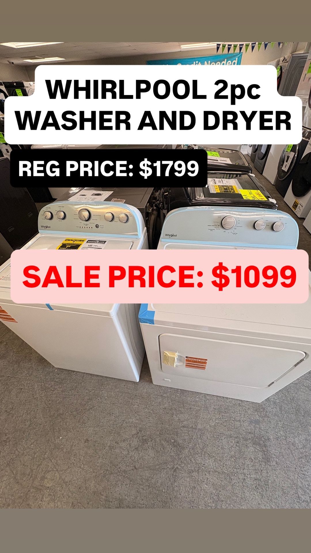 Whirlpool Gas Washer And Dryer Brand New