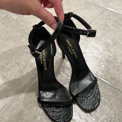 Brand NEW Yves Saint Laurent YSL Black High Heels US Size 5