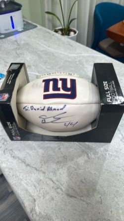 Football signed by Ahmad Bradshaw of NY Giants