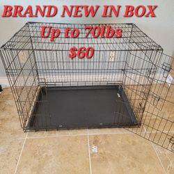 Brand New 36"x25hx23 Dog Crate Up To 70 Lbs Animal Cage With Tray Foldable Portable Dog Kennel Jaula De Mascota Add A Bed $15