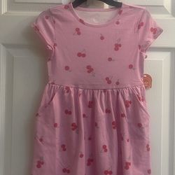 Brand new Girls Cherry  & Cheetah print dresses sizes 8 Kids $6.00 each