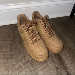 Nike Air Force 1 Wheat Low-Top Sneakers