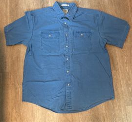 Men’s LL Bean 100% Cotton Button Up Size Large