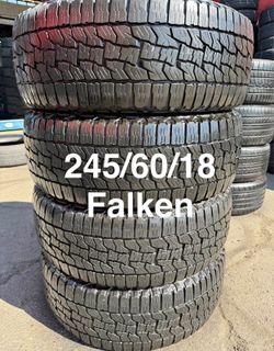 245/60/18 Falken Selling a set of 4 tires in excellent condition 🫡