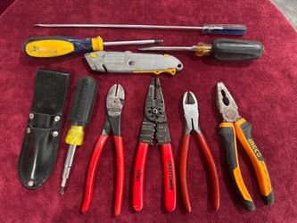 10pcs Electrician tools Klein tools craftsman kipper knipex electric pliers screw drivers Fe12)