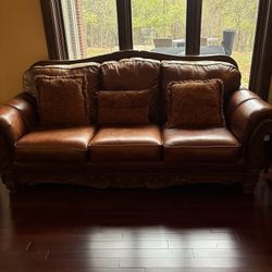 2 Leather Sofas 