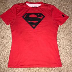 under armour superman shirt fitted heat gear size XL