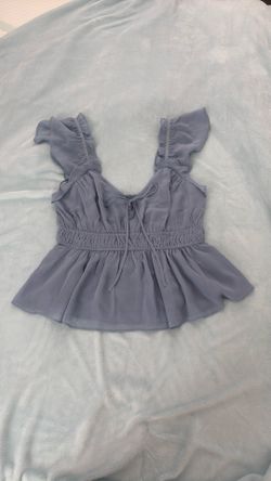 Medium On 34th Summer Blue Blouse