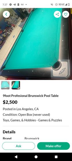 9 Foot Brunswick Pooltable