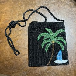 Tropical Beaded Mini Purse – Palm Tree Beach Vibes Bag 🐚🌞