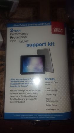 2 year performance protection plan tablet support kit