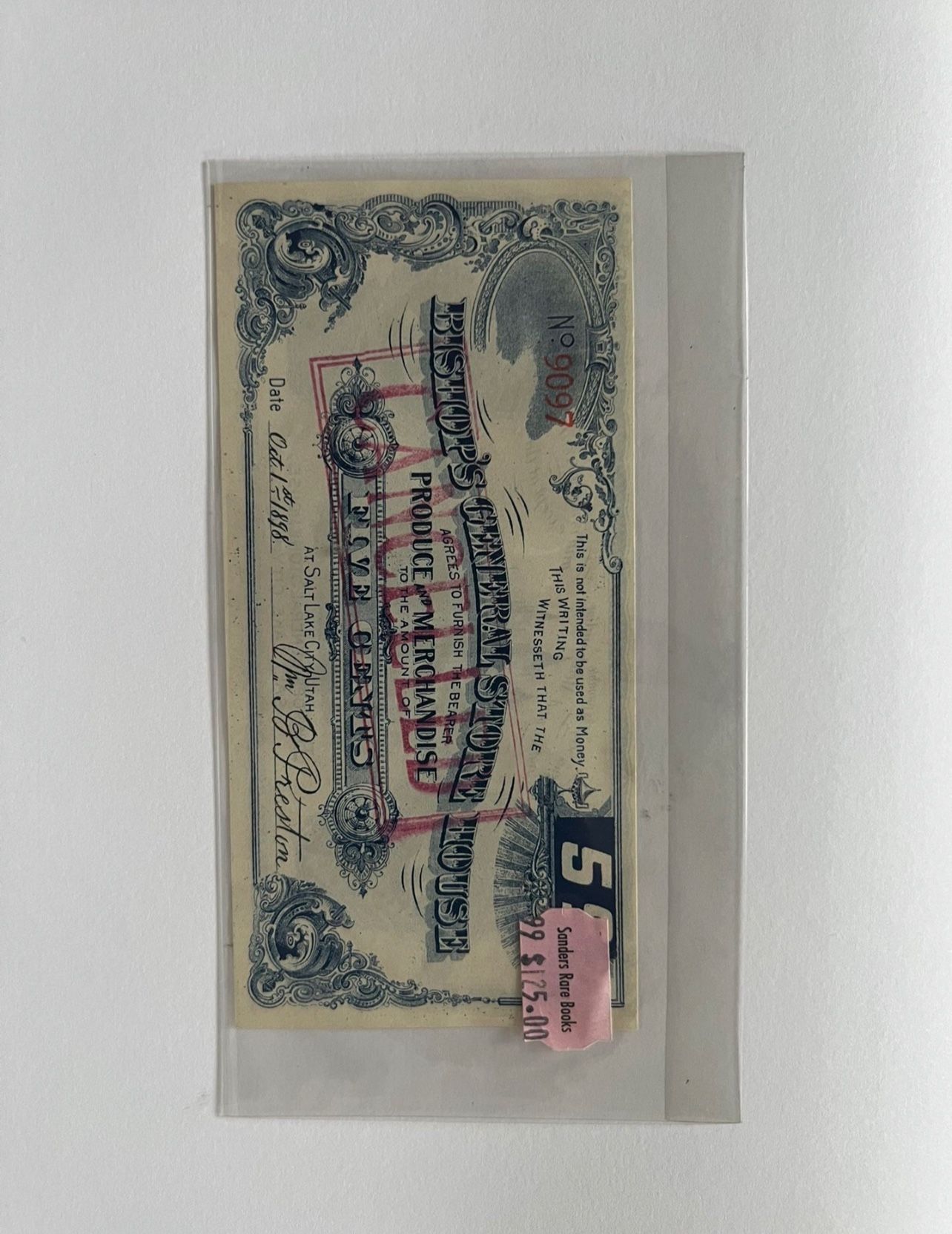 Bishop Currency Bill