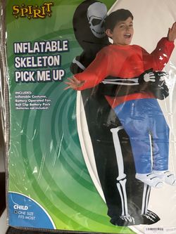 Inflatable Skeleton Pick Me Up halloween costume