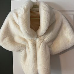 Faux Fur Bridal Shawl
