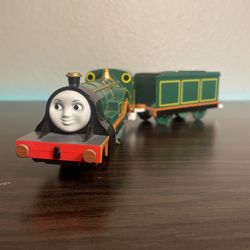 Thomas & Friends Emily 2004 Tomy Motorized Trackmaster Train & Tender WORKS
