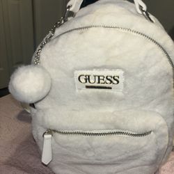 White Guess Mini Backpack 