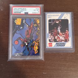 (2) Michael Jordan Basketball Cards
