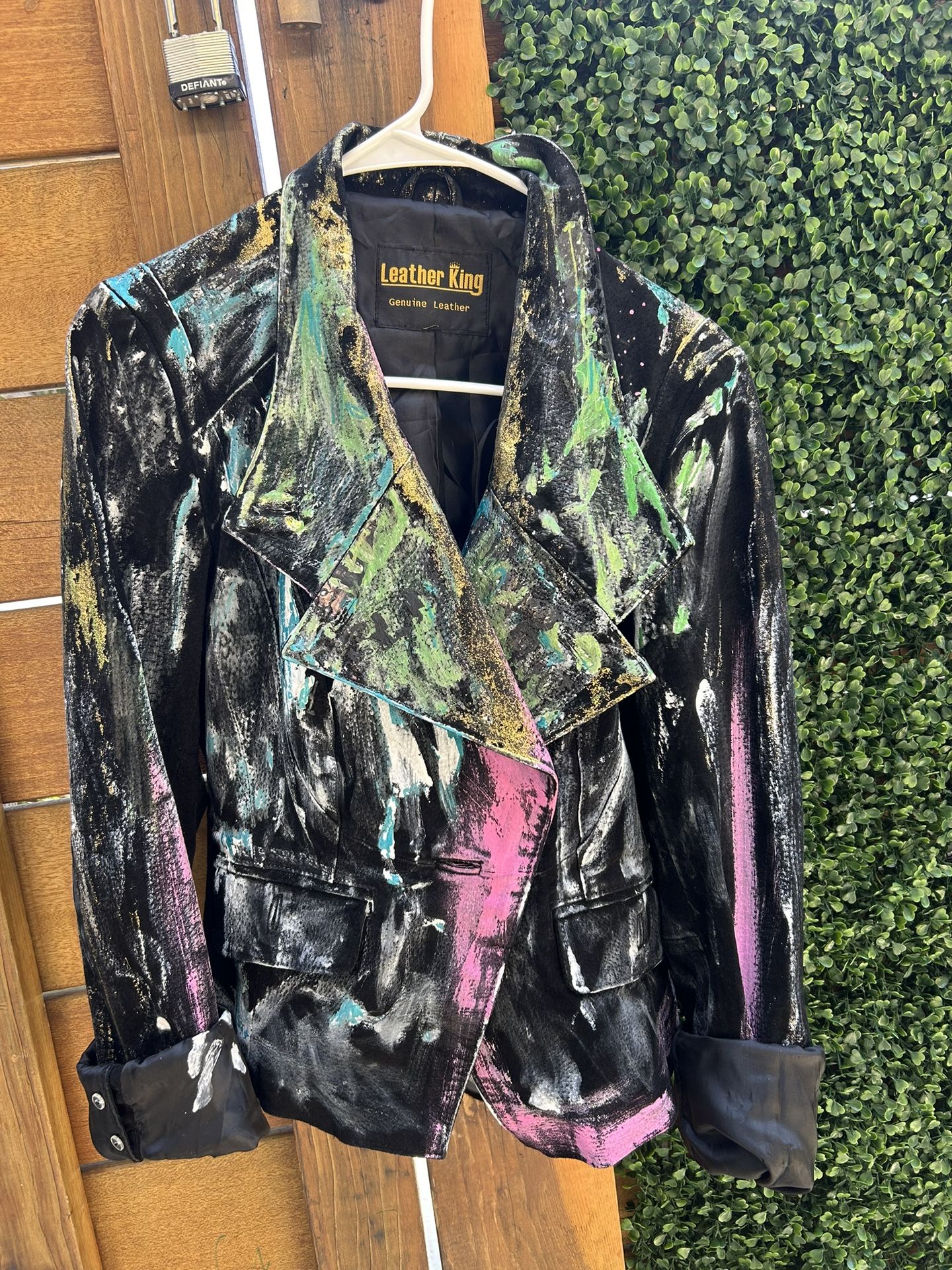 Retro Hand Painted Suede Jacket