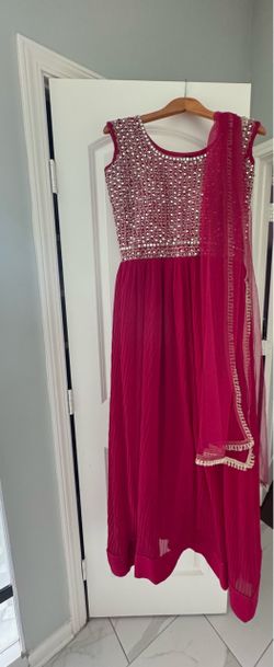 Red Long party gown