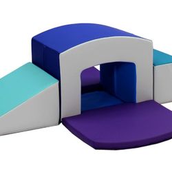 SoftScape Playtime Grow-n-Learn Tunnel Climber Plus Pads for Toddlers and Kids (3-Piece) - Contemporary/Purple