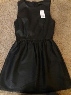 Forever 21 Black dress leather material