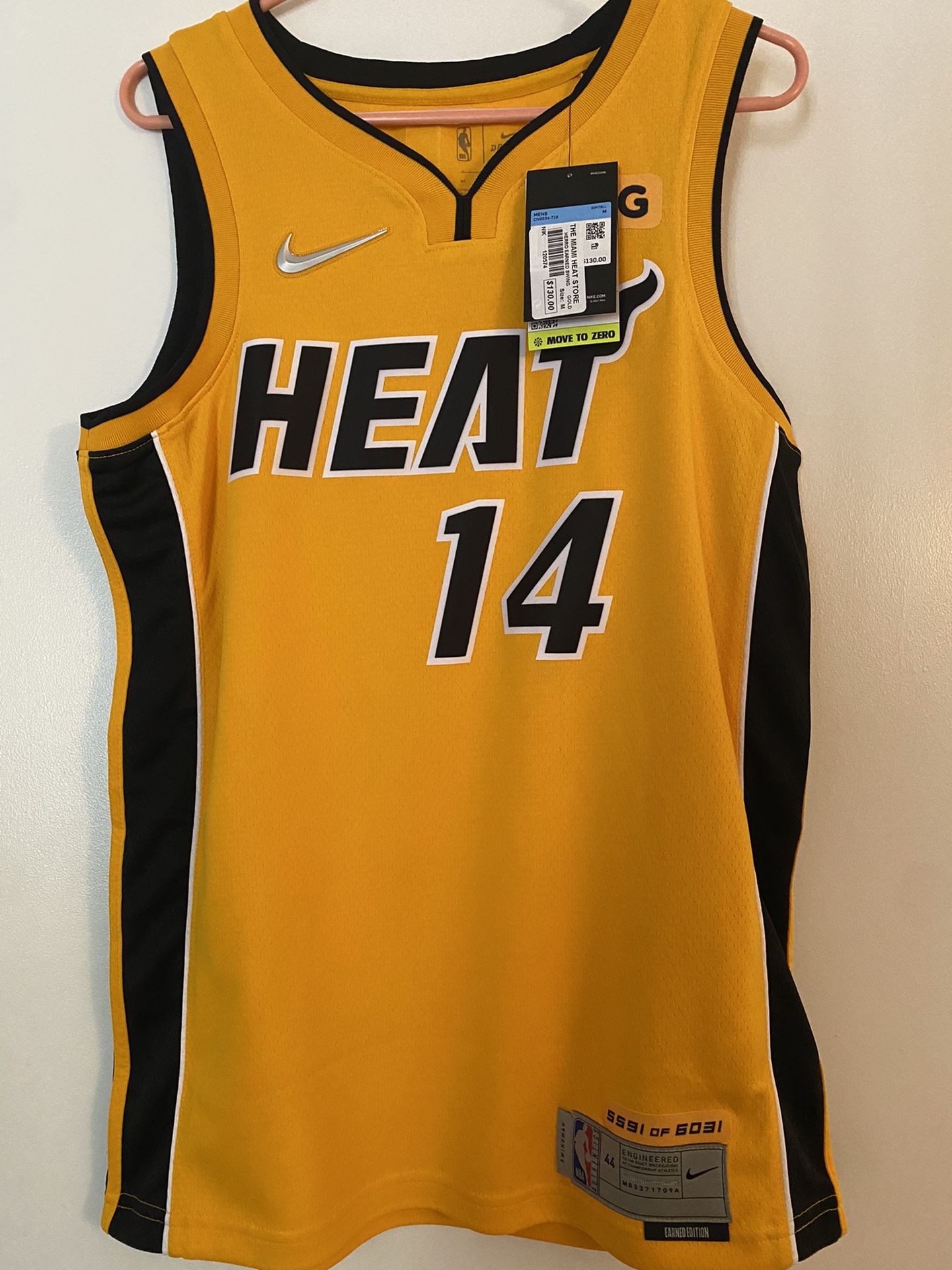Basketball Jersey Trophy Gold Jersey Miami Heat Jimmy Butler Nike