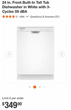 Amana 24 in. Front Built-In Tall Tub Dishwasher in White