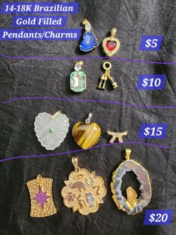 14-18K Gold Pendants and Charms