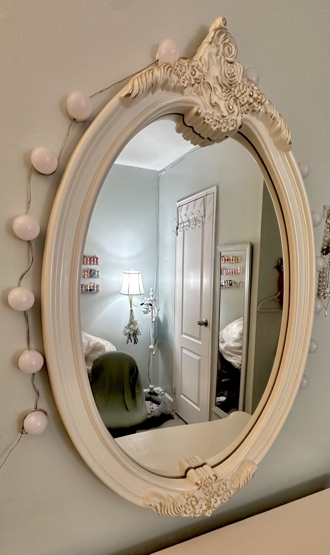 Vintage Gold and White mirror