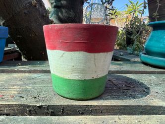 Terracotta painted pot