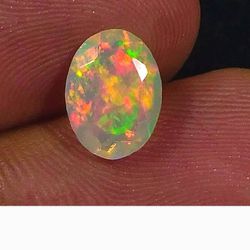 .95Cts. Natural ETHIOPIAN FIRE OPAL OVAL GEMSTONE 